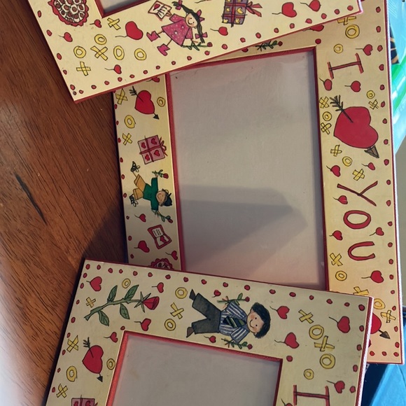 Sweet set of 3 “I love you” picture frames, very good condition! - Picture 2 of 15